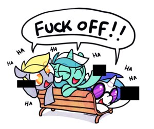 Rating: Safe Score: 0 Tags: amber_eyes bench blonde_hair blue_body blue_fur blue_hair censor_bar censored censored_gesture cuteosphere derpy_hooves_(mlp) dialogue e621 english_text equid equine eyes_closed eyewear female feral friendship_is_magic fuck_off fur glasses green_body green_fur grey_body grey_fur group hair happy hasbro horn insult laugh looking_at_viewer low_res lyra_heartstrings_(mlp) mammal multicolored_hair my_little_pony mythological_creature mythological_equine mythology on_bench open_mouth profanity simple_background text two_tone_hair unicorn vinyl_scratch_(mlp) white_background white_body white_fur yellow_eyes User: bunchy7s Rating: Safe Score: 0 Tags: amber_eyes bench blonde_hair blue_body blue_fur blue_hair censor_bar censored censored_gesture cuteosphere derpy_hooves_(mlp) dialogue e621 english_text equid equine eyes_closed eyewear female feral friendship_is_magic fuck_off fur glasses green_body green_fur grey_body grey_fur group hair happy hasbro horn insult laugh looking_at_viewer low_res lyra_heartstrings_(mlp) mammal multicolored_hair my_little_pony mythological_creature mythological_equine mythology on_bench open_mouth profanity simple_background text two_tone_hair unicorn vinyl_scratch_(mlp) white_background white_body white_fur yellow_eyes User: bunchy7s