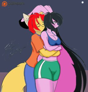 Rating: Questionable Score: 0 Tags: anthro big_breasts big_ears black_hair blackwind_zero blush bottomwear breasts clothed clothing duo e621 eyes_closed female floppy_ears fur grey_background hair hug hugging_another hugging_from_behind jazmin_usagi lagomorph leporid long_ears long_hair male mammal mastergodai multicolored_hair pink_body pink_fur pink_hair quick_bourne rabbit rascals rodent sad sciurid shirt shorts simple_background topwear tree_squirrel two_tone_hair User: bunchy7s