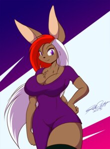 Rating: Safe Score: 0 Tags: 2013 anthro bangs big_breasts big_ears biped black_nose breasts brown_body brown_fur cleavage clothed clothing dress e621 female fur hair hi_res huge_breasts lagomorph leporid long_ears long_hair looking_at_viewer mammal mastergodai mature_anthro mature_female multicolored_hair ninja purple_eyes rabbit red_hair ryoko_asakura short_tail smile solo standing tail thick_thighs tight_clothing two_tone_hair warrior white_hair wide_hips User: bunchy7s