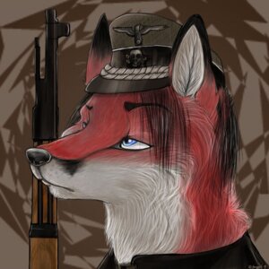 Rating: Safe Score: 0 Tags: 1:1 ambiguous_gender anthro blue_eyes bust_portrait canid canine clothing e621 fox gun hat headgear headwear lycangel mammal nazi portrait ranged_weapon rifle solo unimpressed weapon User: bunchy7s Rating: Safe Score: 0 Tags: 1:1 ambiguous_gender anthro blue_eyes bust_portrait canid canine clothing e621 fox gun hat headgear headwear lycangel mammal nazi portrait ranged_weapon rifle solo unimpressed weapon User: bunchy7s