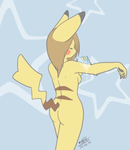 Rating: Questionable Score: 0 Tags: 2009 anthro anthrofied biped breasts butt cleft_tail digital_media_(artwork) e621 female fur generation_1_pokemon mammal nintendo pikachu pokemon pokemon_(species) pokemorph rear_view rodent side_boob signature simple_background solo standing tail unknown_artist unknown_artist_signature yellow_body yellow_fur User: bunchy7s