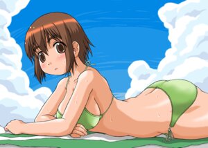 Rating: Questionable Score: 0 Tags: ass ayase_fuuka bikini brown_eyes brown_hair cloud eyebrows female green_swimsuit lying on_stomach rule34 side-tie_bikini solo string_bikini swimsuit velfro yotsuba&amp;! User: bunchy7s