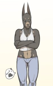 Rating: Safe Score: 0 Tags: anthro bottomwear canid canine canis clothing crossed_arms dobermann domestic_dog e621 female mammal midriff muscular muscular_anthro muscular_female navel pants pinscher pointy_ears prick_ears ritts shirt simple_background solo tank_top topwear yvonne_(ritts) User: bunchy7s Rating: Safe Score: 0 Tags: anthro bottomwear canid canine canis clothing crossed_arms dobermann domestic_dog e621 female mammal midriff muscular muscular_anthro muscular_female navel pants pinscher pointy_ears prick_ears ritts shirt simple_background solo tank_top topwear yvonne_(ritts) User: bunchy7s