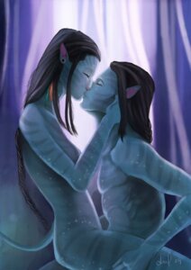 Rating: Questionable Score: 0 Tags: 2009 alien alien_humanoid black_hair breasts digital_media_(artwork) duo e621 female hair humanoid intraspecies jake_sully james_cameron's_avatar kiss_on_lips kissing low_res male male/female na'vi neytiri not_furry tail thiagodesul User: bunchy7s
