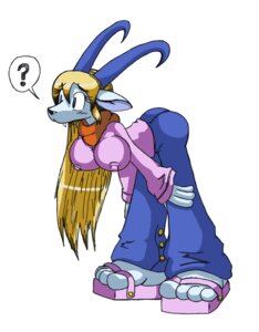 Rating: Questionable Score: 0 Tags: 4_fingers 4_toes big_breasts big_feet black_nose blonde_hair blouse blue_bottomwear blue_clothing blue_eyes blue_pants bottomwear bovid breasts butt caprine clothing curious e621 emiridian fangs feet female fingers footwear goat hair hi_res horn long_hair long_horn mammal mizuki_nanaya pants question_mark sandals scarf shoes simple_background solo teeth toes topwear white_background User: bunchy7s