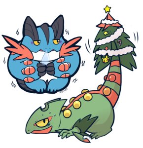 Rating: Safe Score: 0 Tags: ambiguous_gender christmas christmas_star christmas_tree christmas_tree_topper daww duo e621 feral generation_6_pokemon holidays huiro mega_evolution mega_sceptile mega_swampert nintendo plant pokemon pokemon_(species) simple_background tree white_background User: bunchy7s