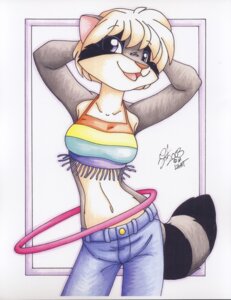 Rating: Safe Score: 0 Tags: 2003 absurd_res anthro clothing e621 female hi_res hula_hoop looking_at_viewer mammal michele_light pinup pose procyonid raccoon signature solo traditional_media_(artwork) User: bunchy7s Rating: Safe Score: 0 Tags: 2003 absurd_res anthro clothing e621 female hi_res hula_hoop looking_at_viewer mammal michele_light pinup pose procyonid raccoon signature solo traditional_media_(artwork) User: bunchy7s