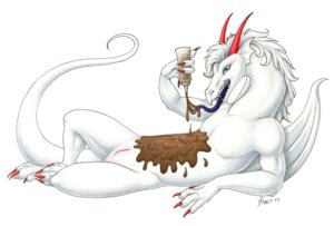 Rating: Explicit Score: 0 Tags: 2010 andromorph anthro candy chocolate chocolate_sauce dessert dragon dreamous e621 european_mythology food food_fetish food_play full-length_portrait genitals green_eyes hair horn intersex looking_at_viewer male_(lore) membrane_(anatomy) membranous_wings messy mythological_creature mythological_scalie mythology portrait scalie solo taen tail tongue traditional_media_(artwork) vulva western_dragon white_body white_hair wings User: bunchy7s