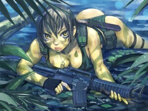 Rating: Questionable Score: 0 Tags: 1girls assault_rifle breasts camouflage cleavage copyright_request female female_only fingerless_gloves gloves gun konchiki lying m4_carbine m4a1 rifle rule34 short_hair solo weapon User: bunchy7s