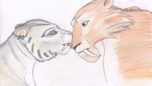 Rating: Safe Score: 0 Tags: absurd_res blue_sky_studios diego_(ice_age) duo e621 ear_piercing fangs felid female feral fur hi_res ice_age_(series) kissing licking louise008 male mammal orange_body orange_fur piercing prehistoric_species saber-toothed_tiger sabertooth_(anatomy) shira_(ice_age) simple_background teeth tongue tongue_out white_background white_body white_fur User: bunchy7s