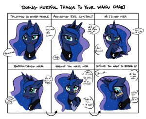 Rating: Questionable Score: 0 Tags: 2014 abuse band-aid bandage blood blue_body blue_fur blue_hair bodily_fluids bruised chart crown crying dialogue e621 english_text equid equine female feral friendship_is_magic fur hair hasbro headgear hi_res horn long_hair looking_at_viewer mammal meme multicolored_hair my_little_pony mythological_creature mythological_equine mythology open_mouth princess_luna_(mlp) royalty sad solo teal_eyes tears text tiara two_tone_hair unicorn unknown_artist waifu_chart User: bunchy7s Rating: Questionable Score: 0 Tags: 2014 abuse band-aid bandage blood blue_body blue_fur blue_hair bodily_fluids bruised chart crown crying dialogue e621 english_text equid equine female feral friendship_is_magic fur hair hasbro headgear hi_res horn long_hair looking_at_viewer mammal meme multicolored_hair my_little_pony mythological_creature mythological_equine mythology open_mouth princess_luna_(mlp) royalty sad solo teal_eyes tears text tiara two_tone_hair unicorn unknown_artist waifu_chart User: bunchy7s