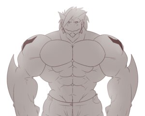 Rating: Safe Score: 0 Tags: 2014 5:4 abs anthro athletic barazoku biceps big_muscles biped bottomwear clothed clothing dragon e621 featureless_chest grin hair horn huge_muscles looking_at_viewer male monochrome muscular muscular_anthro muscular_male mythological_creature mythological_scalie mythology pants pecs pose reptile ryuugon scales scalie simple_background smile solo standing topless white_background yongdasom User: bunchy7s