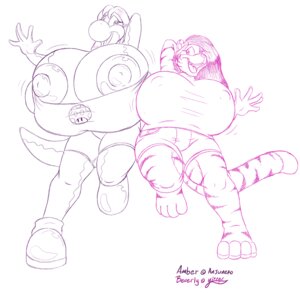 Rating: Questionable Score: 0 Tags: 2010 amber_(anjuneko) anthro badgerben beverly_(badgerben) big_breasts breasts clothed clothing copyright_symbol dinosaur duo e621 felid female huge_breasts hyper hyper_breasts mammal mario_bros monochrome nintendo nipple_outline nipple_slip nipples non-mammal_breasts non-mammal_nipples pantherine prehistoric_species reptile scalie simple_background symbol tail tiger yoshi User: bunchy7s