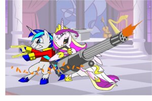 Rating: Safe Score: 0 Tags: 3:2 animated animated_gif bullet clothing duo e621 equid equine female feral friendship_is_magic gatling_gun grandfathered_content gun handgun hasbro horn machine_gun male mammal minigun my_little_pony mythological_creature mythological_equine mythology pillar pistol princess_cadance_(mlp) ranged_weapon shining_armor_(mlp) short_playtime unicorn unknown_artist weapon window winged_unicorn wings User: bunchy7s