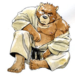 Rating: Safe Score: 0 Tags: 5_fingers anthro barazoku barefoot bear belt big_muscles biped black_bear black_belt black_nose bodily_fluids brown_body brown_fur clothed clothing e621 facial_markings feet fingers fist frown fur gamma-g head_markings humanoid_feet humanoid_hands juuichi_mikazuki keikogi kemono looking_aside male mammal markings martial_arts_uniform moon_bear morenatsu muscular muscular_anthro muscular_male muzzle_(marking) nails nipples off_shoulder overweight overweight_anthro overweight_male partially_clothed plantigrade sitting snout snout_markings solo sportswear sweat tan_body tan_fur ursine User: bunchy7s