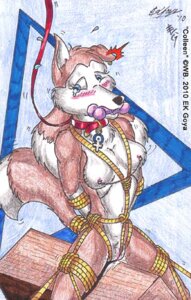 Rating: Explicit Score: 0 Tags: 2010 anthro bdsm blush bodily_fluids bondage bound breasts canid canine canis collar colleen_(road_rovers) crying domestic_dog e621 ek_goya female genital_fluids genitals leash mammal nipple_piercing nipples piercing road_rovers rope solo sweat tail tears vaginal_fluids vulva wooden_horse_(device) User: bunchy7s