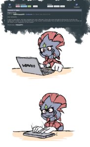 Rating: Safe Score: 0 Tags: 2013 angry anthro anthrofied bell conditional_dnp disturbed e621 elgiza english_text fan_character female frown generation_4_pokemon hi_res nintendo pokemon pokemon_(species) pokemorph red_eyes solo soothe_bell teckworks text weavile User: bunchy7s