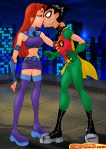 Rating: Questionable Score: 0 Tags: 1boy 1girls alien bangs bare_shoulders belt black_hair blush boots breasts building cape comics-toons.com dc dc_comics detached_sleeves dick_grayson domino_mask female full_body green_eyes half-closed_eyes hug human interspecies kissing long_hair looking_at_another male mask medium_breasts midriff night parted_bangs pencil_skirt purple_boots purple_clothes purple_skirt red_hair robin_(dc) robin_(dick_grayson) romantic rooftop rule34 short_hair short_sleeves skirt sleeveless standing starfire straight straight_hair surprised teen_titans thigh_boots yellow_cape User: bunchy7s