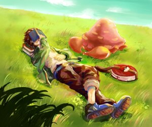 Rating: Safe Score: 0 Tags: 6:5 bag book brown_hair cloud crossed_legs detailed_background duo e621 eyes_closed generation_1_pokemon grass hair human lying male mammal meadow nature nintendo noraemon10 on_back outside parasect plant pokemon pokemon_(species) sky sleeping User: bunchy7s