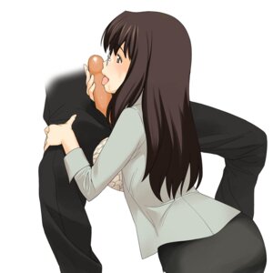 Rating: Explicit Score: 0 Tags: a1 brown_eyes brown_hair fellatio female glasses long_hair male open_mouth oral penis rule34 tongue uncensored white_background User: bunchy7s