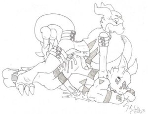 Rating: Explicit Score: 0 Tags: anal anal_penetration anthro bandai_namco bodily_fluids cum digimon digimon_(species) digital_hazard duo e621 erection flamedramon genital_fluids genitals graphite_(artwork) greyscale guilmon inverted_zero_unit male male/male male_penetrated male_penetrating male_penetrating_male markings monochrome nude penetration penis scalie sex side_view skycroc symbol tail traditional_media_(artwork) zero_unit User: bunchy7s