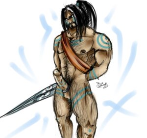 Rating: Explicit Score: 0 Tags: black_hair color erection facial_hair human league_of_legends long_hair male male_only nude penis rule34 silvethas solo standing tattoo tryndamere uncensored User: bunchy7s