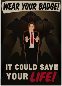 Rating: Safe Score: 0 Tags: accessory clothed clothing duo e621 english_text fallout fully_clothed hi_res human machine male mammal microsoft necktie not_furry public_service_announcement robot sentry_bot_(fallout) suit text unknown_artist warning User: bunchy7s