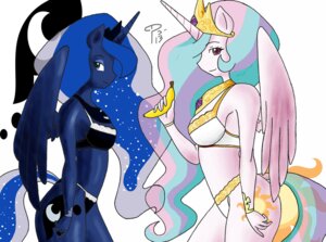 Rating: Safe Score: 0 Tags: anthro anthrofied banana blue_body blue_fur blue_hair breast_size_difference breasts clothing crown cutie_mark duo e621 equid equine feathered_wings feathers female food friendship_is_magic fruit fur hair hasbro headgear horn long_hair looking_at_viewer mammal multicolored_hair my_little_pony mythological_creature mythological_equine mythology panties plant princess_celestia_(mlp) princess_luna_(mlp) purple_eyes royalty sibling_(lore) sister_(lore) sisters_(lore) small_breasts teal_eyes underwear unknown_artist white_body white_fur winged_unicorn wings User: bunchy7s