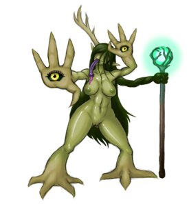 Rating: Explicit Score: 0 Tags: 4_fingers 4_toes antlers black_sclera breasts claws e621 eyelashes feet female fingers genitals glowing green_hair hair happy horn humanoid_pointy_ears long_hair looking_at_viewer lurking_tyger magic_user melee_weapon navel nipples noxia nude orb pointy_ears polearm raised_arm sharp_teeth simple_background smile solo staff standing teeth toes tongue tongue_out unknown_species vulva weapon white_background witch yellow_eyes User: bunchy7s