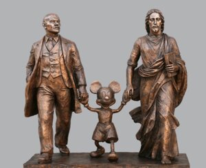 Rating: Safe Score: 0 Tags: 2007 5_fingers alexander_kosolapov anthro barefoot big_ears biped book bronze capitalism clothed clothing communism disney e621 feet fingers footwear fully_clothed grandfathered_content grey_background group hand_holding holding_book holding_object house_mouse human in_soviet_russia jesus_christ lol_comments male mammal mickey_mouse mouse murid murine open_mouth politics real religion rodent sculpture sculpture_(artwork) shoes simple_background statue traditional_media_(artwork) trio vladimir_lenin walking what User: bunchy7s