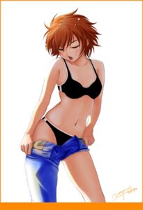 Rating: Questionable Score: 0 Tags: 1girls asymmetrical_clothes black_bra black_panties bra clothes cutoffs female female_only fur hair history's_strongest_disciple_kenichi human jeans kisara_nanjo lingerie nozomi_(artist) one_pantsleg panties rule34 short_hair single_pantsleg solo text torn_clothes torn_jeans underwear undressing User: bunchy7s