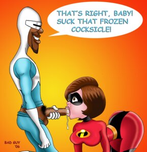Rating: Explicit Score: 0 Tags: 2006 bad_guy balls blowjob cheating_wife dark-skinned_male dark_skin disney elastigirl english_text fellatio female frozone helen_parr interracial lucius_best male melanin penis pixar rule34 straight_hair testicles text the_incredibles User: bunchy7s