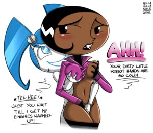 Rating: Explicit Score: 0 Tags: 2010 2girls android black_hair black_lips black_lipstick blue_eyes blue_hair blush breast_fondling breast_grab breast_squeeze breasts brit_crust buckteeth dark-skinned_female dark_skin female gynoid hellahellastyle hourglass_figure jenny_wakeman lipstick machine mob_face multiple_females multiple_girls my_life_as_a_teenage_robot robot robot_girl rule34 smooth_skin teenager xj-9 yuri User: bunchy7s