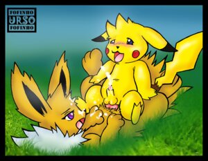 Rating: Explicit Score: 0 Tags: anal anal_penetration black_border blue_eyes blush bodily_fluids border brown_body brown_fur cowgirl_position cum cum_while_penetrated cumshot duo e621 ear_markings eeveelution ejaculation erection facial_markings feral feral_on_feral foreskin from_front_position fur generation_1_pokemon genital_fluids genitals grass hands-free head_markings jolteon knot lying male male/male male_on_bottom male_on_top male_penetrated male_penetrating male_penetrating_male mammal markings nintendo on_back on_bottom on_top orgasm penetration penis pikachu plant pokemon pokemon_(species) purple_eyes rodent sex straddling tail ursofofinho yellow_body yellow_fur User: bunchy7s
