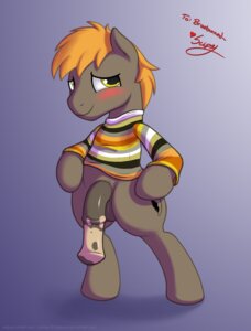 Rating: Explicit Score: 0 Tags: absurd_res anthro anthrofied blush bottomless clothed clothing cutie_mark e621 earth_pony equid equine fan_character flaccid genitals hasbro hi_res horse male mammal my_little_pony penis pony skipsy solo sweater text topwear umber_(braeburned) url User: bunchy7s