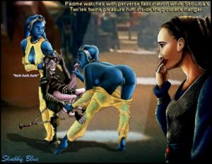 Rating: Explicit Score: 0 Tags: alien alien_girl ann_gella artist_name being_watched dug dug_(species) english english_text female gella_twins group_sex interspecies lowres male male/female mos_espa padme_amidala rule34 sebulba sex shabby_blue sister_slaves star_wars straight tann_gella tatooine the_phantom_menace twi'lek twins User: bunchy7s