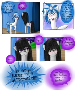 Rating: Safe Score: 0 Tags: 2012 5:6 black_hair blue_hair blush comic cutie_mark dialogue duo e621 earth_pony english_text equid equine eyes_closed female feral friendship_is_magic fur grey_body grey_fur hair hasbro hewhoerasesmost hi_res horn horse mammal multicolored_hair my_little_pony mythological_creature mythological_equine mythology octavia_(mlp) pony purple_eyes text two_tone_hair unicorn vinyl_scratch_(mlp) white_body white_fur User: bunchy7s