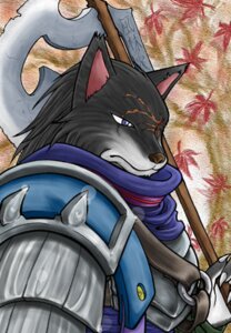 Rating: Safe Score: 0 Tags: abstract_background anthro armor axe battle_axe bust_portrait canid canine canis e621 greataxe holding_object holding_weapon kabuto0495 male mammal melee_weapon plate_armor polearm portrait side_view simple_background solo warrior weapon wolf User: bunchy7s