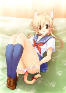 Rating: Questionable Score: 0 Tags: 1girls animal_ears ass bed blonde_hair blue_socks blush breasts brown_loafers cat_ears cat_tail eitarou_(motogp) female female_only footwear knee_socks kneehighs kneesocks legs loafers lost_clothes mizuno_kaede nyan_koi nyan_koi! panties panty_pull pointy_chin pussy rule34 school_uniform shoes skirt small_breasts socks solo tail underwear wardrobe_error User: bunchy7s