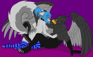 Rating: Explicit Score: 0 Tags: 2012 animal_genitalia anthro areola avian beak blue_hair breasts canid canine canis clothing collar digital_media_(artwork) dravian duo e621 ear_piercing eyewear feathered_wings feathers female flat_colors fox fully_sheathed genitals glasses gryphon hair heart_symbol kit_(kitmouse) legwear long_hair love male mammal multicolored_hair mythological_avian mythological_creature mythology nipples nude piercing ponytail sheath signature silvermidnight silvermidnight_(character) stockings stripes tail two_tone_hair wings wolf User: bunchy7s