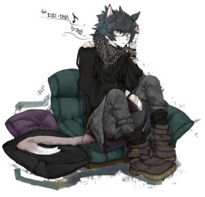 Rating: Safe Score: 0 Tags: alternative_fashion black_hair clothed clothing domestic_cat e621 earbuds electronics eyewear felid feline felis fur glasses hair headphones hipster male mammal mii_(artist) musical_note musical_symbol ryu_(kiki) scarf simple_background sitting solo symbol white_background white_body white_fur User: bunchy7s