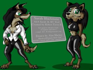 Rating: Questionable Score: 0 Tags: 1995 4:3 al_mackey anthro blouse breasts bulge canid canine canis claws clothing e621 fangs form_fitting green_background green_eyes gynomorph intersex mammal model_sheet sarah_blackmane shirt signature simple_background solo tail teeth text topwear url wolf User: bunchy7s