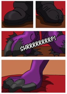 Rating: Safe Score: 0 Tags: 2011 ambiguous_gender anthro base_three_layout basic_sequence blockage_(layout) comic e621 foot_transformation four_frame_image four_frame_sequence fur hi_res horizontal_blockage nightfirer purple_body purple_fur rex_equinox sequence solo text three_row_layout torn_shoes transformation transformation_sequence unknown_species User: bunchy7s