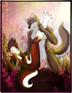 Rating: Explicit Score: 0 Tags: anthro bodily_fluids canid canine canis duo e621 erection fox genital_fluids genitals handjob hi_res humanoid_genitalia humanoid_penis interspecies khuraji legs_up lying male male/male mammal nude on_back penile penis precum sex tail wolf User: bunchy7s
