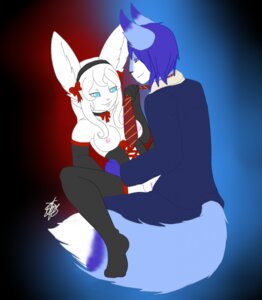 Rating: Explicit Score: 0 Tags: accessory anthro asphyxiation blue_body blue_eyes blue_fur blue_hair canid canine choking clothed clothing cornflower corset duo e621 female fox fur genitals hair lagomorph legwear leporid lingerie mammal miss_sanguine_(character) necktie nipples rabbit spread_legs spreading stockings topwear unknown_artist vulva white_body white_fur User: bunchy7s