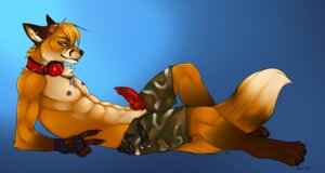 Rating: Explicit Score: 0 Tags: anthro azelyn biped bottomwear camo camo_bottomwear camo_clothing camo_print camo_shorts canid canine clothed clothing cross cross_necklace digitigrade dipstick_tail e621 ear_piercing electronics erection eyewear fox fox_lightning genitals glasses headphones jewelry knot lol_comments lying male mammal markings necklace on_back pattern_bottomwear pattern_clothing pattern_shorts penis piercing shorts solo tail tail_markings third-party_edit topless User: bunchy7s