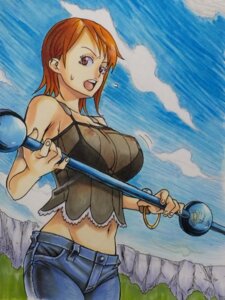 Rating: Questionable Score: 0 Tags: 1girls artist_request black_bra bra breasts clothing female female_only midriff nami_(one_piece) nipples one_piece orange-haired_female orange_hair pre-timeskip rule34 see-through solo straight_hair wardrobe_malfunction User: bunchy7s