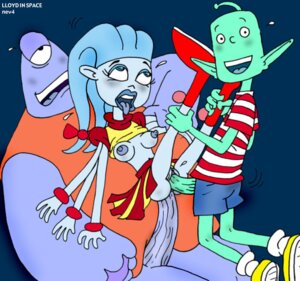 Rating: Explicit Score: 0 Tags: 2004 2boys bow brittany_boviac clothed_sex clothing disney female kurt_blobberts lloyd_in_space lloyd_nebulon male nev nipples penis pussy rule34 skirt threesome User: bunchy7s