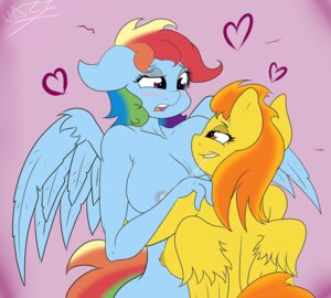 Rating: Questionable Score: 0 Tags: alternate_hairstyle anthro anthrofied big_breasts blue_body blue_feathers blue_fur blush bodily_fluids breast_squish breasts duo e621 equid equine feathered_wings feathers female female/female friendship_is_magic fur hair half-length_portrait hasbro heart_symbol hug mammal multicolored_hair my_little_pony mythological_creature mythological_equine mythology nipples orange_eyes pegasus pink_background portrait puffy_nipples purple_eyes rainbow_dash_(mlp) rainbow_hair rear_view saliva saliva_string simple_background smile spitfire_(mlp) squish wazzart wings wonderbolts_(mlp) yellow_body yellow_fur User: bunchy7s