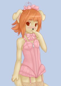Rating: Questionable Score: 0 Tags: adolescent anthro biped blue_background blush bulge canid canine canis clothed clothing corset crossdressing domestic_dog e621 femboy hair legwear lillium lingerie looking_at_viewer male mammal panties short_hair simple_background solo standing stockings topwear underwear young young_anthro young_male zipper User: bunchy7s